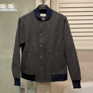 Taylor Stitch bomber jacket in charcoal wool